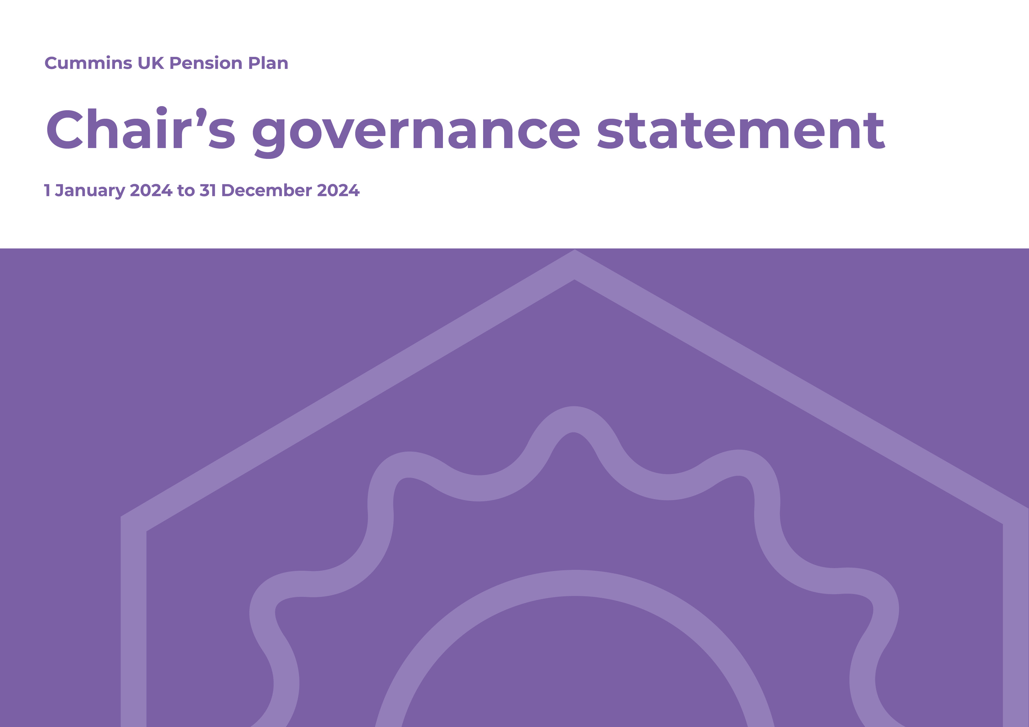 Chair’s governance statement document link